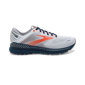 Tenis Para Correr En Carretera Brooks Adrenaline GTS 22 Hombre Grises Azules Naranjas | Mexico-150384