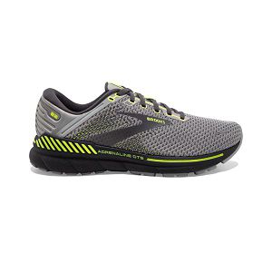 Tenis Para Correr En Carretera Brooks Adrenaline GTS 22 Hombre Grises Amarillos Negros | Mexico-174359