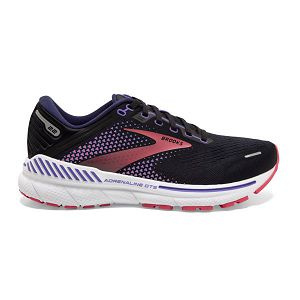 Tenis Para Correr En Carretera Brooks Adrenaline GTS 22 Mujer Negros Morados Coral | Mexico-764230