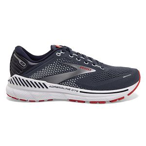 Tenis Para Correr En Carretera Brooks Adrenaline GTS 22 Hombre Azul Marino Naranjas Blancos | Mexico-786902