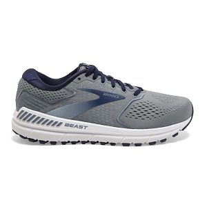 Tenis Para Correr En Carretera Brooks Beast 20 Hombre Grises Azules Blancos | Mexico-286503