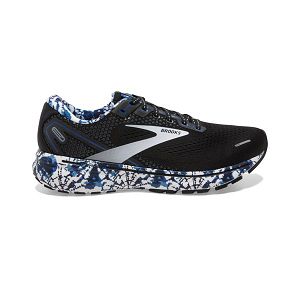 Tenis Para Correr En Carretera Brooks Ghost 14 Hombre Negros Blancos Azules | Mexico-420963