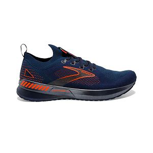 Tenis Para Correr En Carretera Brooks Levitate StealthFit GTS 5 Hombre Azul Marino Naranjas | Mexico-214936