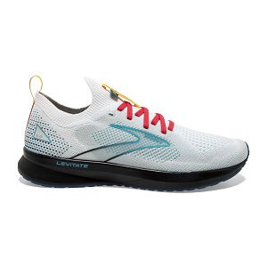 Tenis Para Correr En Carretera Brooks Levitate StealthFit 5 Mujer Blancos Azules Negros | Mexico-54287