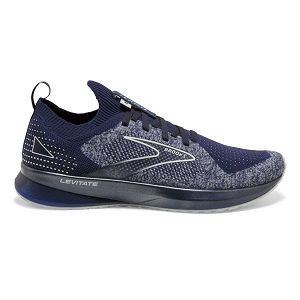 Tenis Para Correr En Carretera Brooks Levitate StealthFit 5 Hombre Grises Azul Marino Blancos | Mexico-642738