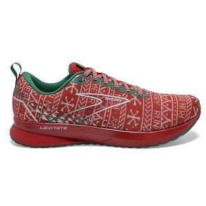 Tenis Para Correr En Carretera Brooks Levitate 5 Hombre Rojos Blancos Verdes | Mexico-802157