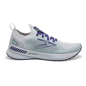 Tenis Para Correr En Carretera Brooks Levitate StealthFit GTS 5 Mujer Blancos Azul Marino Azules | Mexico-872641