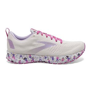 Tenis Para Correr En Carretera Brooks Revel 4 Mujer Blancos Morados Rosas | Mexico-761329