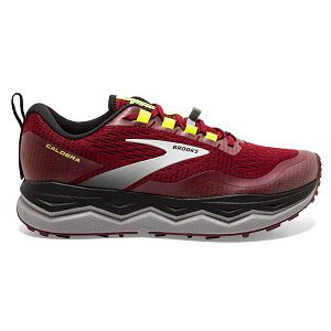 Tenis Para Trail Running Brooks Caldera 5 Hombre Rojos Negros Amarillos | Mexico-820693