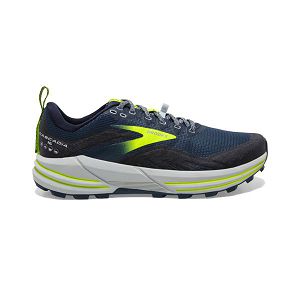 Tenis Para Trail Running Brooks Cascadia 16 Hombre Azul Marino Amarillos Grises | Mexico-38612