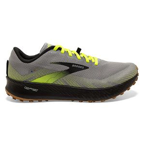 Tenis Para Trail Running Brooks Catamount Hombre Grises Amarillos Negros | Mexico-506897