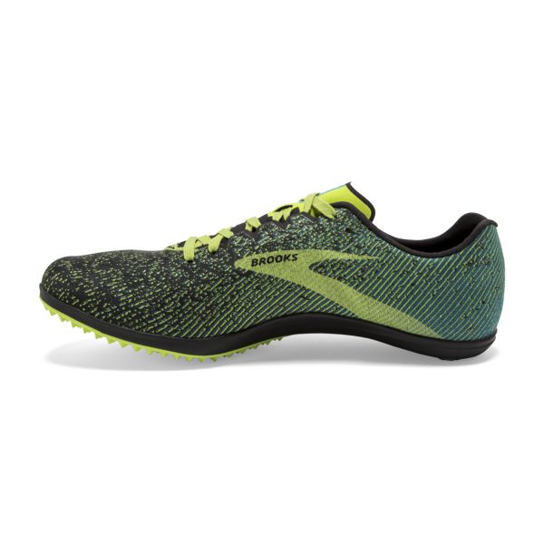 Tenis Carreras Brooks Mach 19 Spikeless Hombre Negros Amarillos Verdes | Mexico-873614