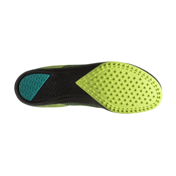 Tenis Carreras Brooks Mach 19 Spikeless Hombre Negros Amarillos Verdes | Mexico-873614