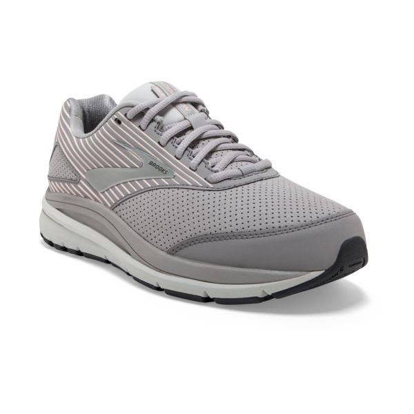 Tenis Para Caminar Brooks Addiction Walker Gamuza Mujer Grises Rosas Blancos | Mexico-273594