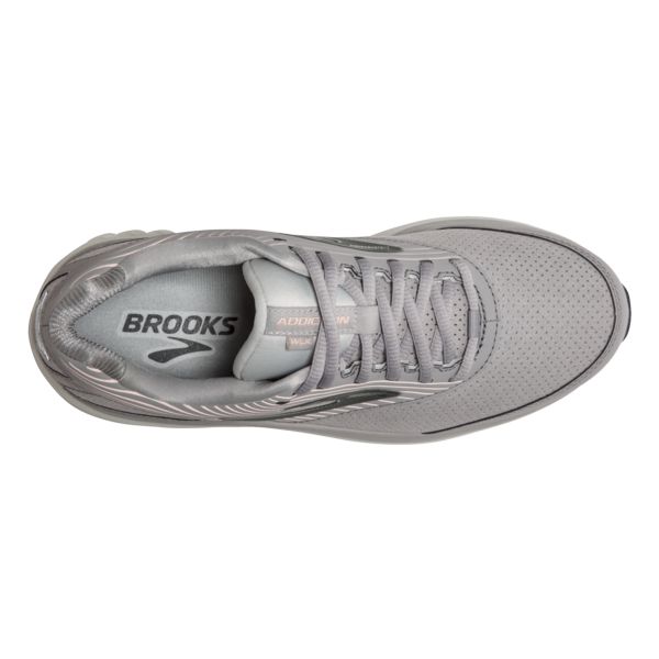 Tenis Para Caminar Brooks Addiction Walker Gamuza Mujer Grises Rosas Blancos | Mexico-273594