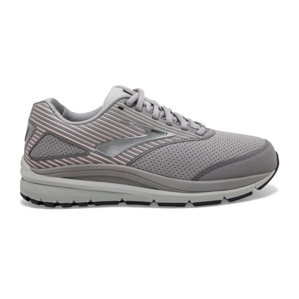 Tenis Para Caminar Brooks Addiction Walker Gamuza Mujer Grises Rosas Blancos | Mexico-273594