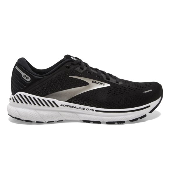 Tenis Para Correr En Carretera Brooks Adrenaline GTS 22 Hombre Negros Plateados Blancos | Mexico-15397