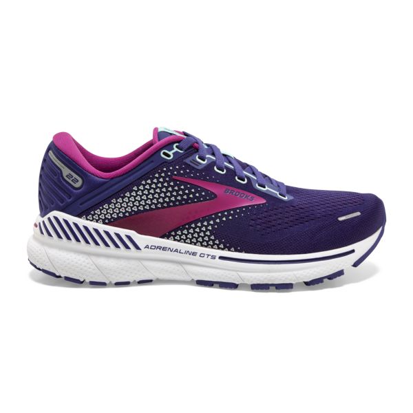 Tenis Para Correr En Carretera Brooks Adrenaline GTS 22 Mujer Azul Marino Rosas Blancos | Mexico-246081