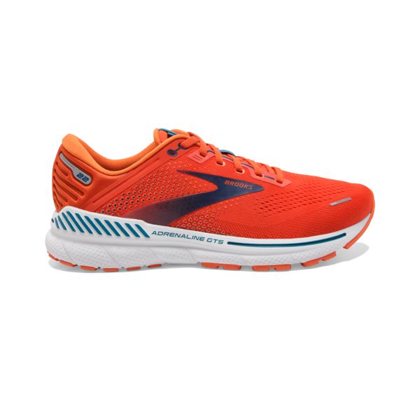 Tenis Para Correr En Carretera Brooks Adrenaline GTS 22 Hombre Naranjas Azules Blancos | Mexico-295813