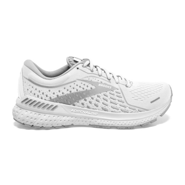 Tenis Para Correr En Carretera Brooks Adrenaline GTS 21 Mujer Blancos Grises Plateados | Mexico-893016