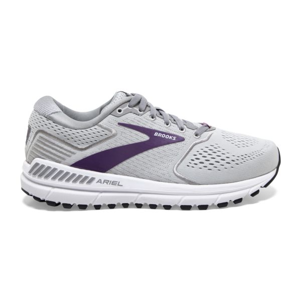 Tenis Para Correr En Carretera Brooks Ariel 20 Mujer Grises Morados Blancos | Mexico-178650