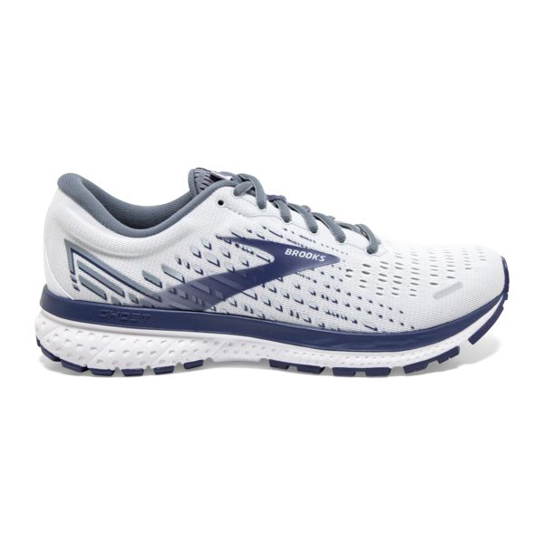 Tenis Para Correr En Carretera Brooks Ghost 13 Hombre Blancos Grises Azul Marino | Mexico-45721