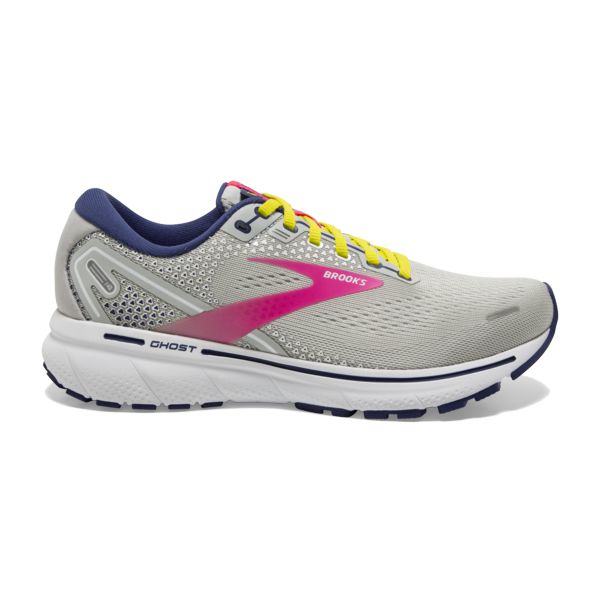 Tenis Para Correr En Carretera Brooks Ghost 14 Mujer Grises Amarillos Rosas | Mexico-628931