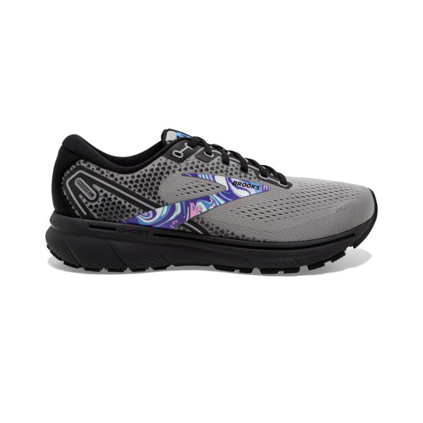 Tenis Para Correr En Carretera Brooks Ghost 14 Hombre Grises Negros Morados | Mexico-741592