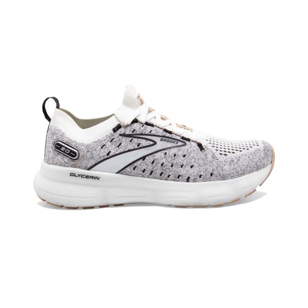 Tenis Para Correr En Carretera Brooks Glycerin StealthFit 20 Mujer Blancos Negros Grises | Mexico-486205