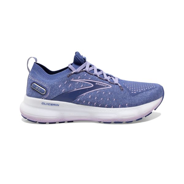 Tenis Para Correr En Carretera Brooks Glycerin StealthFit 20 Mujer Azules Blancos | Mexico-645198