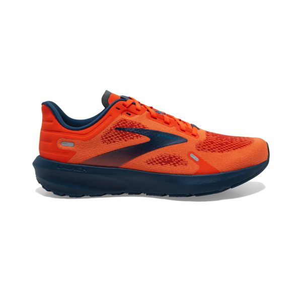 Tenis Para Correr En Carretera Brooks Launch 9 Hombre Naranjas Azul Marino | Mexico-291403