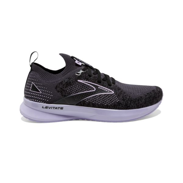 Tenis Para Correr En Carretera Brooks Levitate StealthFit 5 Mujer Negros Grises Morados | Mexico-385916