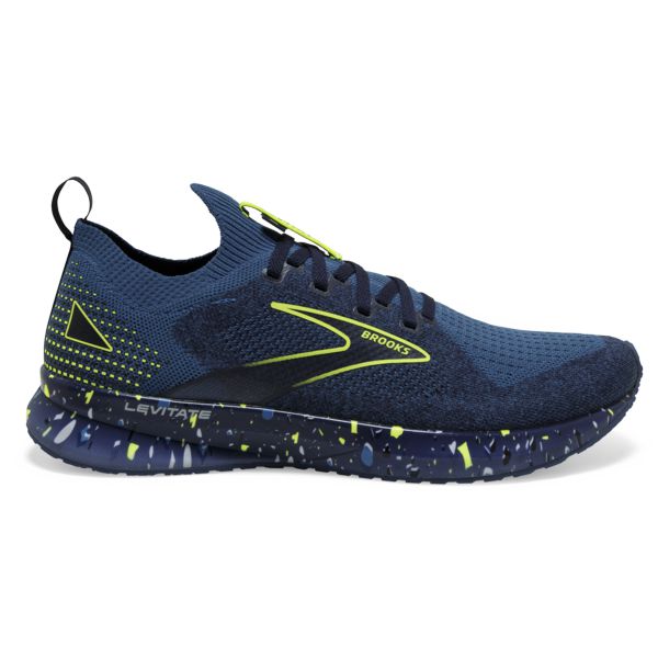 Tenis Para Correr En Carretera Brooks Levitate StealthFit 5 Hombre Azules Negros Amarillos | Mexico-437860