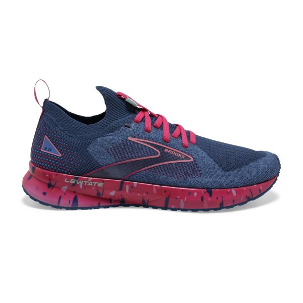 Tenis Para Correr En Carretera Brooks Levitate StealthFit 5 Mujer Azules Rojos | Mexico-48951