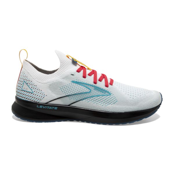 Tenis Para Correr En Carretera Brooks Levitate StealthFit 5 Mujer Blancos Azules Negros | Mexico-54287