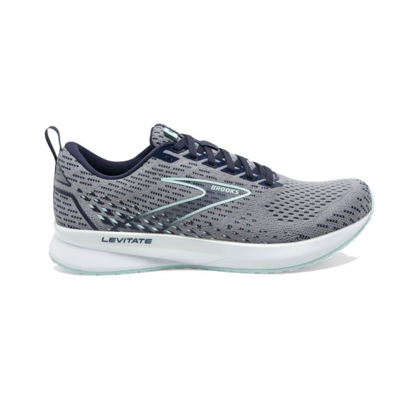 Tenis Para Correr En Carretera Brooks Levitate 5 Mujer Grises Azul Marino Blancos | Mexico-748193