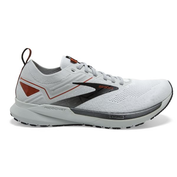 Tenis Para Correr En Carretera Brooks Ricochet 3 Hombre Blancos Grises Naranjas | Mexico-254360