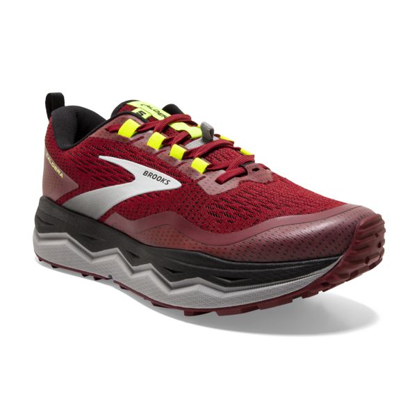 Tenis Para Trail Running Brooks Caldera 5 Hombre Rojos Negros Amarillos | Mexico-820693