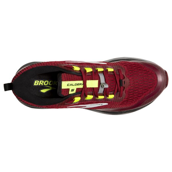 Tenis Para Trail Running Brooks Caldera 5 Hombre Rojos Negros Amarillos | Mexico-820693