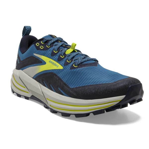 Tenis Para Trail Running Brooks Cascadia 16 Hombre Azules Negros Amarillos | Mexico-259360