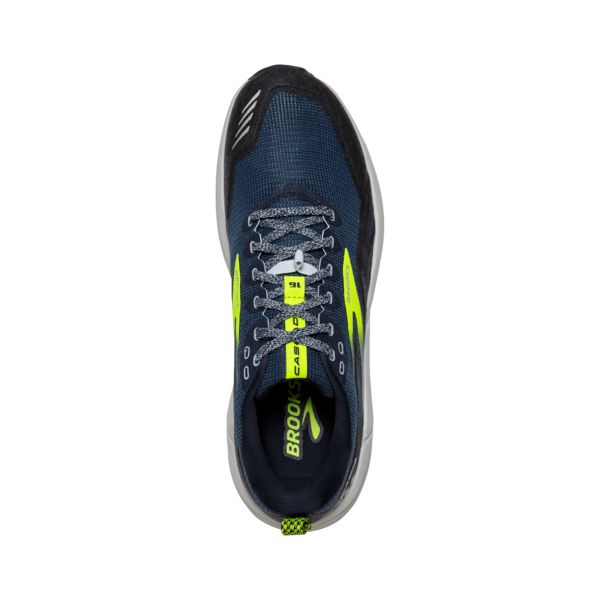 Tenis Para Trail Running Brooks Cascadia 16 Hombre Azul Marino Amarillos Grises | Mexico-38612