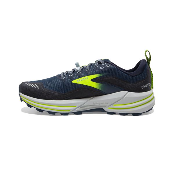 Tenis Para Trail Running Brooks Cascadia 16 Hombre Azul Marino Amarillos Grises | Mexico-38612