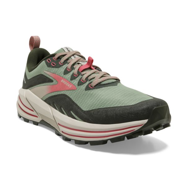 Tenis Para Trail Running Brooks Cascadia 16 Mujer Verdes Rojos Marrom | Mexico-784132