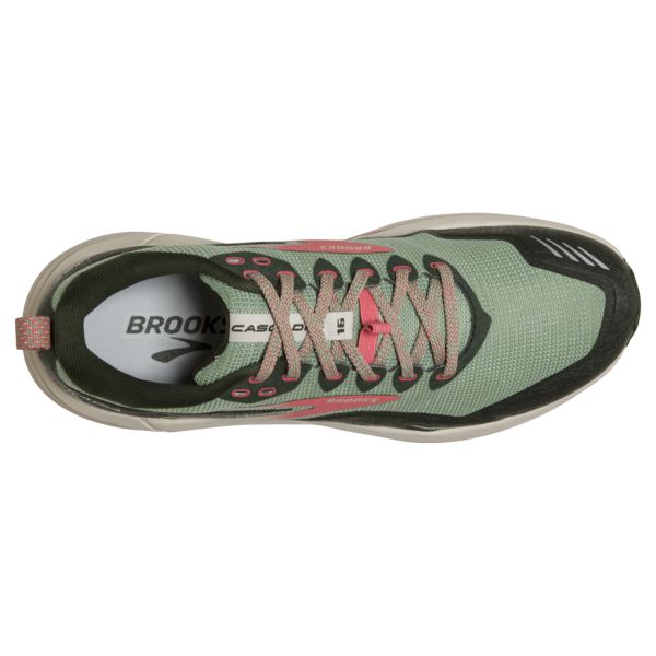 Tenis Para Trail Running Brooks Cascadia 16 Mujer Verdes Rojos Marrom | Mexico-784132