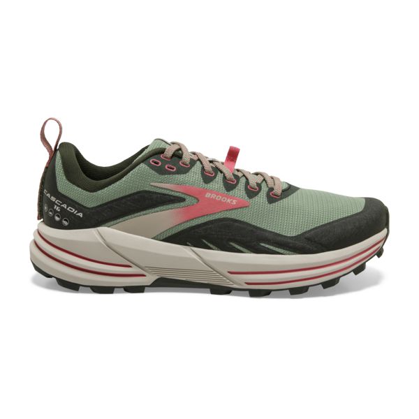 Tenis Para Trail Running Brooks Cascadia 16 Mujer Verdes Rojos Marrom | Mexico-784132