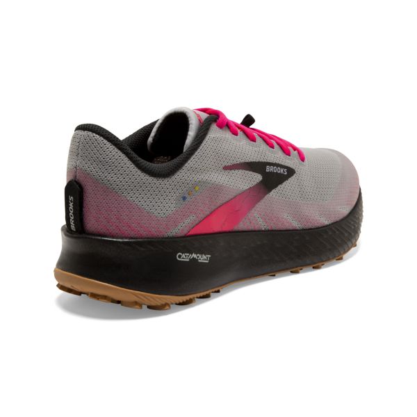 Tenis Para Trail Running Brooks Catamount Mujer Grises Negros Rosas | Mexico-219876