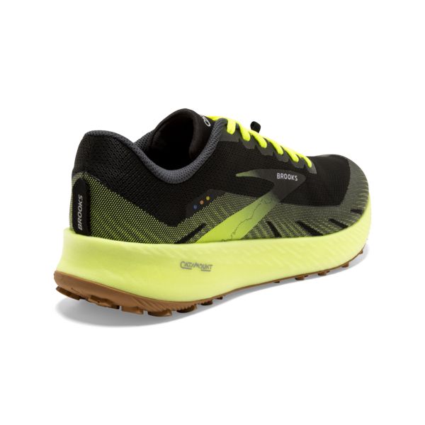 Tenis Para Trail Running Brooks Catamount Hombre Negros Amarillos Marrom | Mexico-397064