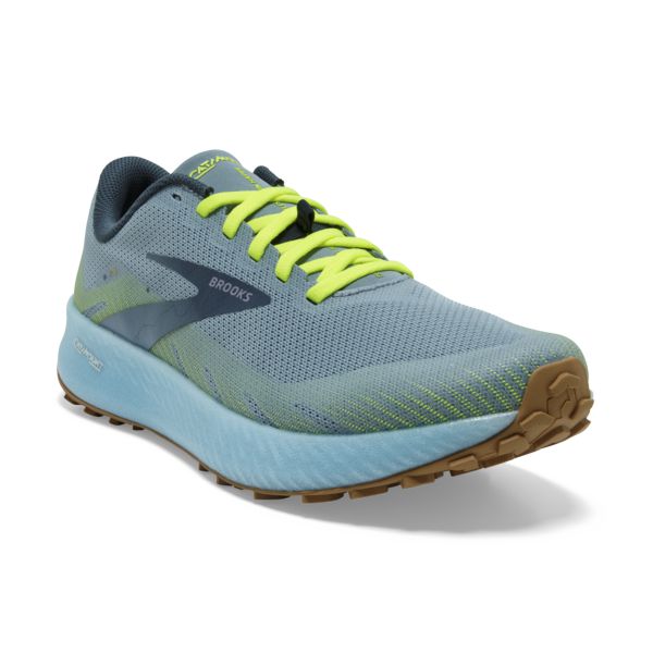 Tenis Para Trail Running Brooks Catamount Mujer Azules Amarillos Verdes | Mexico-503478