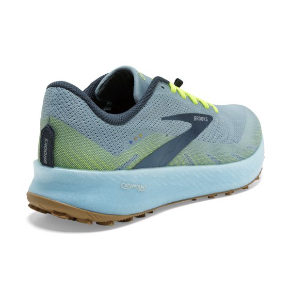 Tenis Para Trail Running Brooks Catamount Mujer Azules Amarillos Verdes | Mexico-503478