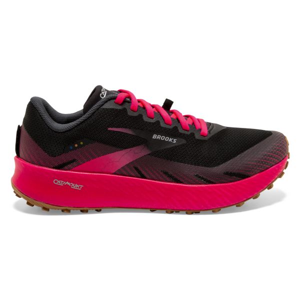 Tenis Para Trail Running Brooks Catamount Mujer Negros Rosas | Mexico-709145